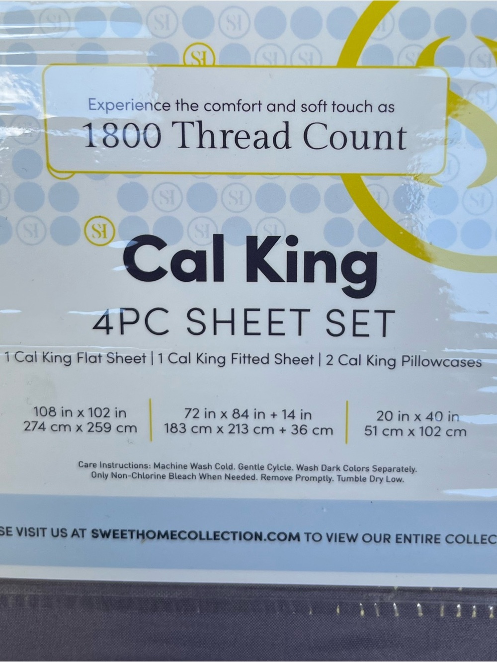 Plum / Purple Cal King Sheet Set 1800 Thread Count New - Picture 2 of 5